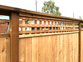 7 ft cedar privacy fence with lattice trim detail #4