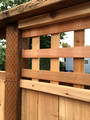 7 ft cedar privacy fence with lattice trim detail #3
