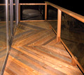cedar 2nd story deck with glass railing
