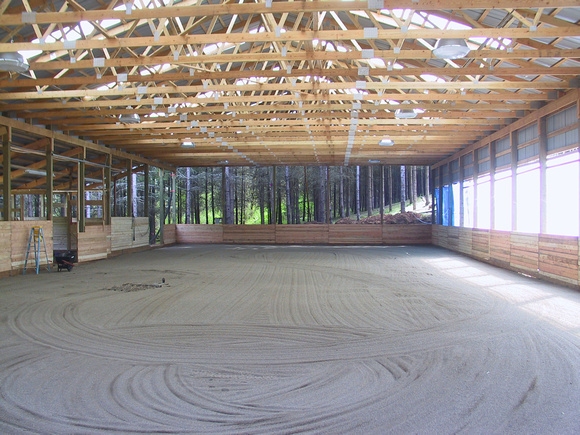 60 x 135 riding arena end to end view