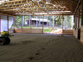 60 x 135 riding arena with footing - end view